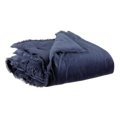 BEDCOVER VELVET UNI INDIGO   - BED COVERS